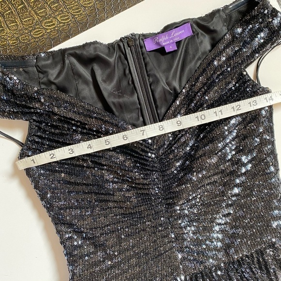 Ralph Lauren Purple Label Camari Sequin Cocktail Dress 4 Embellished Gown $4790 - Picture 15 of 16
